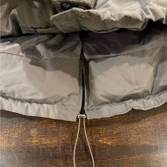 Vince Camuto Long Down Puffer Coat Parka Faux Fur Hood Gray M - Picture 6 of 16